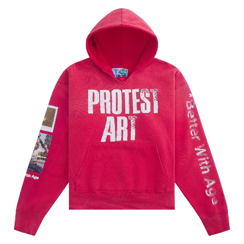 boom cool hoodies -Protest Art Hoodie | Faded Red