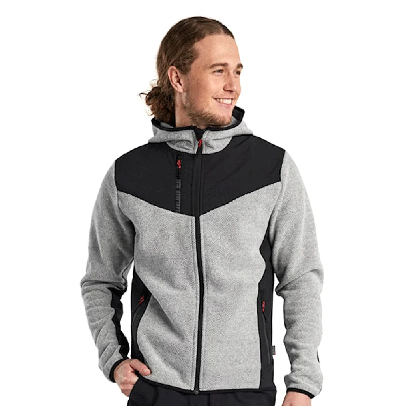 lush chill hoodies -Blaklader 5940 Knitted Part Softshell Hooded Work Jacket