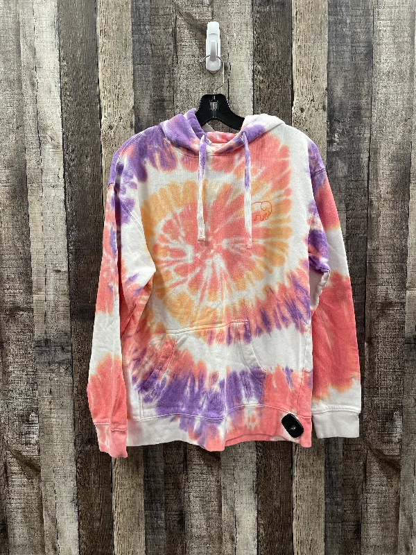 purr wit sweatshirts -Sweatshirt Hoodie By Ivory Ella In Tie Dye Print, Size: S