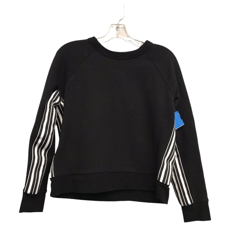 vibe stripe sweatshirts -Athletic Sweatshirt Crewneck By Athleta In Black, Size:S