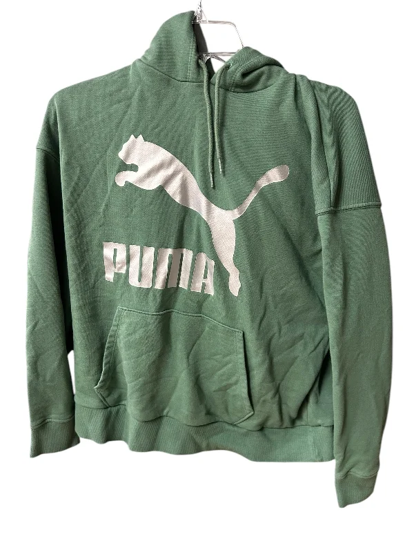 roar abstract sweatshirts -Athletic Sweatshirt Hoodie By Puma In Green, Size: Xl