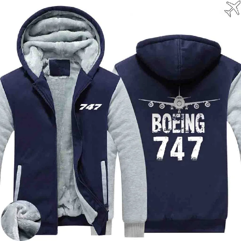 thick hoodies pullover -BOEING 747 ZIPPER SWEATERS