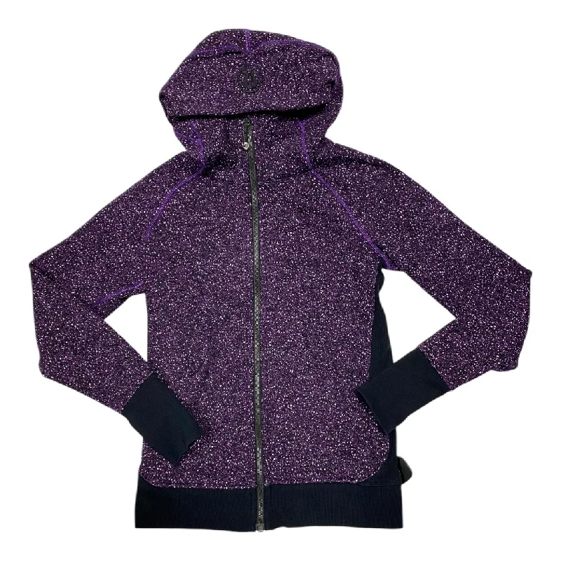 path fresh sweatshirts -Athletic Sweatshirt Hoodie By Lululemon In Black & Purple, Size: 6