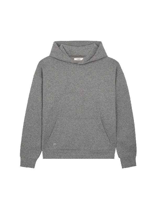 pulse graphic hoodies -Mens Recycled Wool Jersey Hoodie—volcanic grey