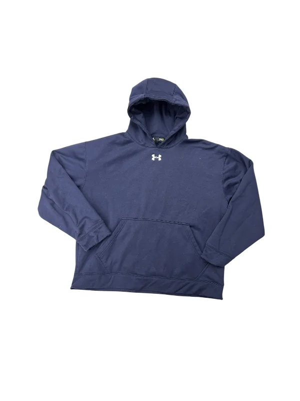 tide sleek sweatshirts -Athletic Sweatshirt Hoodie By Under Armour In Navy, Size: Xl