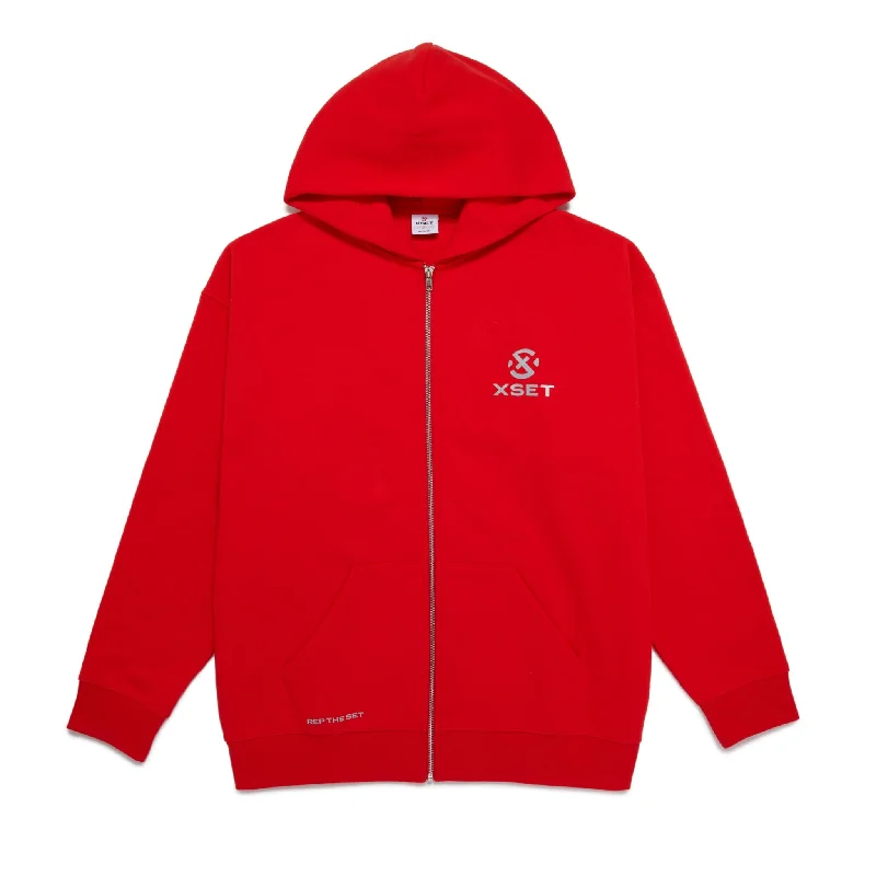 boom vivid hoodies -XSET CORE LOGO ZIP HOODIE