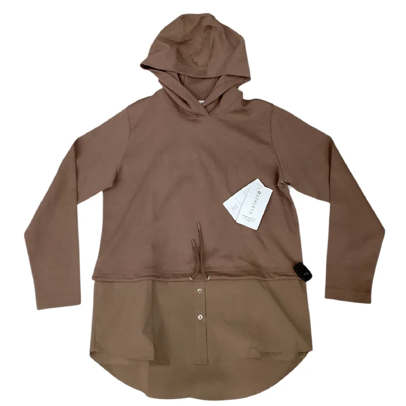 playful dad sweatshirts -Athletic Sweatshirt Hoodie By Athleta In Brown, Size: M