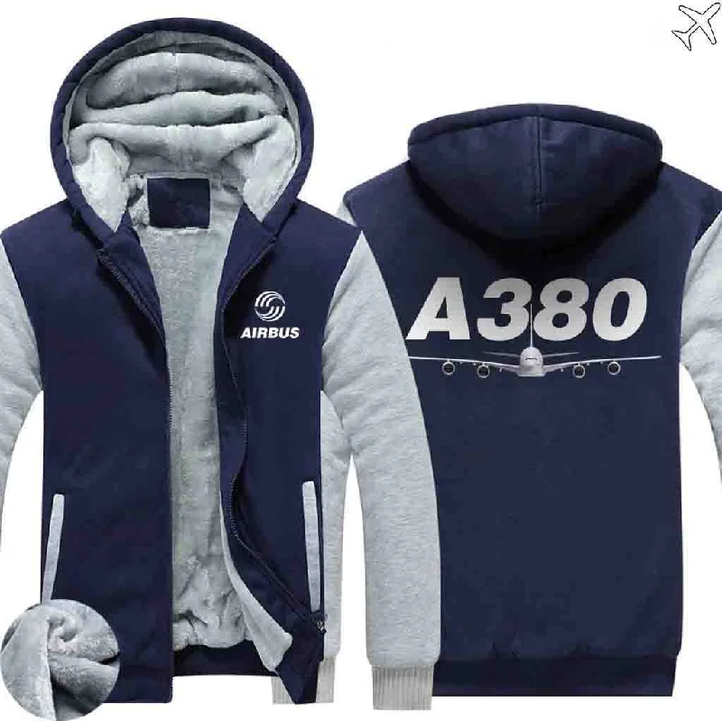 sleek loud hoodies -AIRBUS A380 ZIPPER SWEATERS