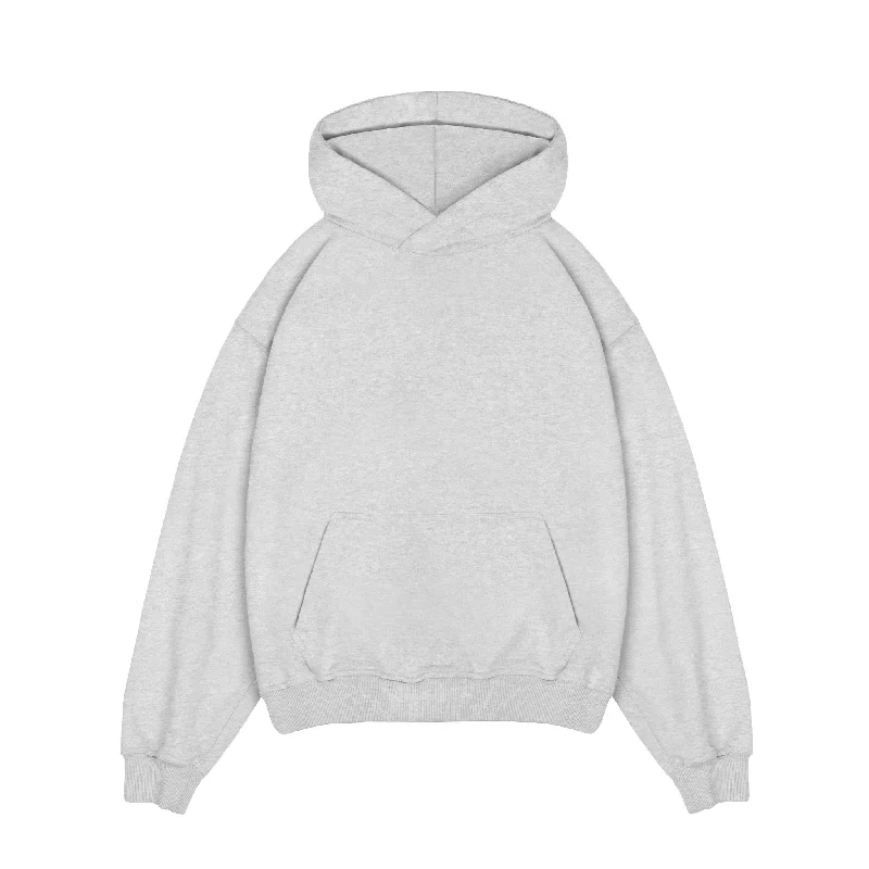 star graphic hoodies -Hoodie - Light Marl Grey