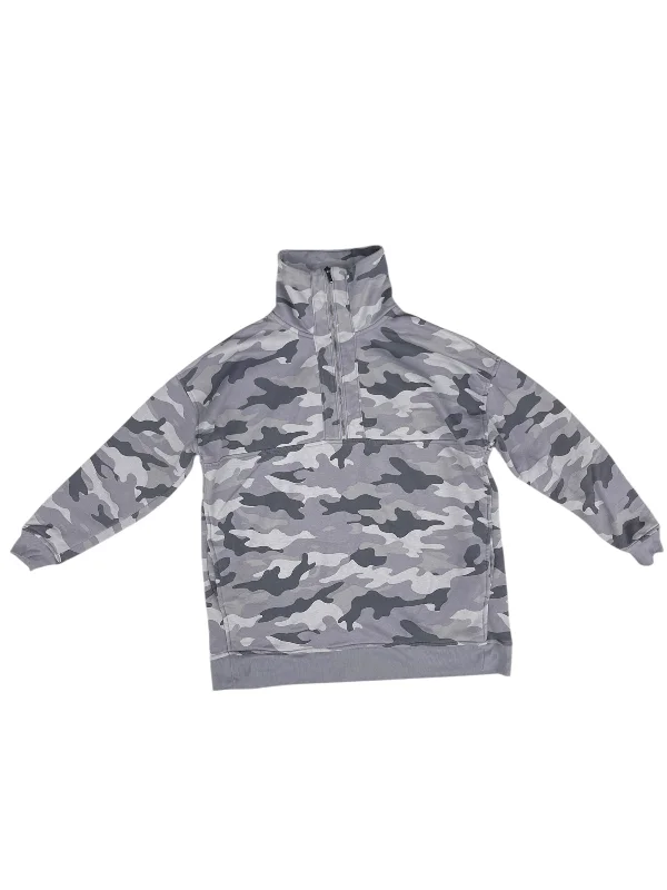 reef stripe sweatshirts -Sweatshirt Collar By Quaker Factory In Camouflage Print, Size: S