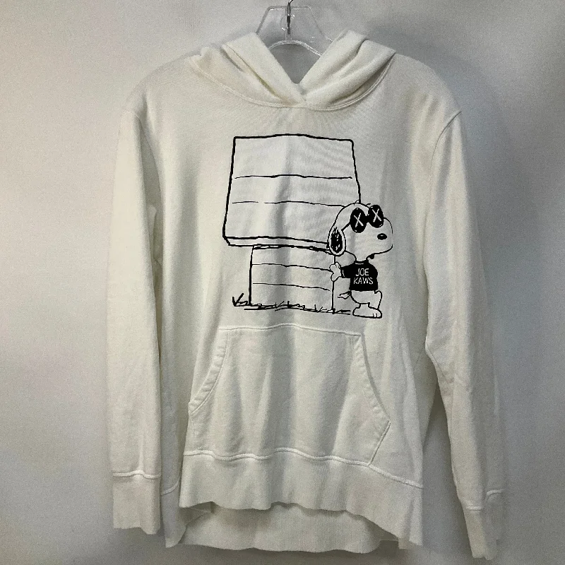 crisp art sweatshirts -Sweatshirt Hoodie By Uniqlo In White, Size: Xl