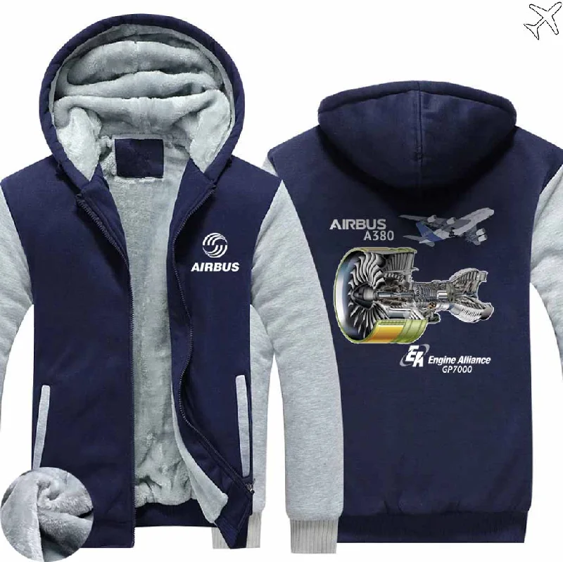 pulse cool hoodies -AIRBUS A380 GP7000 ENGINE ZIPPER SWEATERS