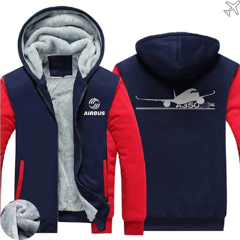 spark bold hoodies -AIRBUS A350 XBW ZIPPER SWEATERS