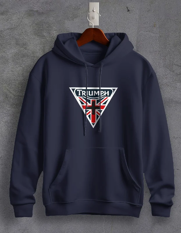 sleek vibe hoodies -Triumph Printed Unisex Hoodie For Men/Women