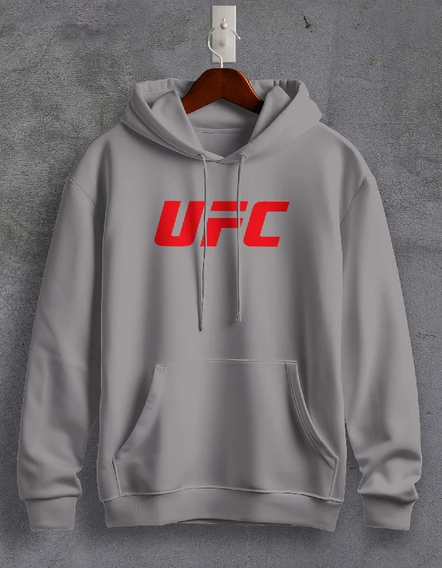 frame geometric hoodies -UFC RED Printed Unisex Hoodie For Men/Women