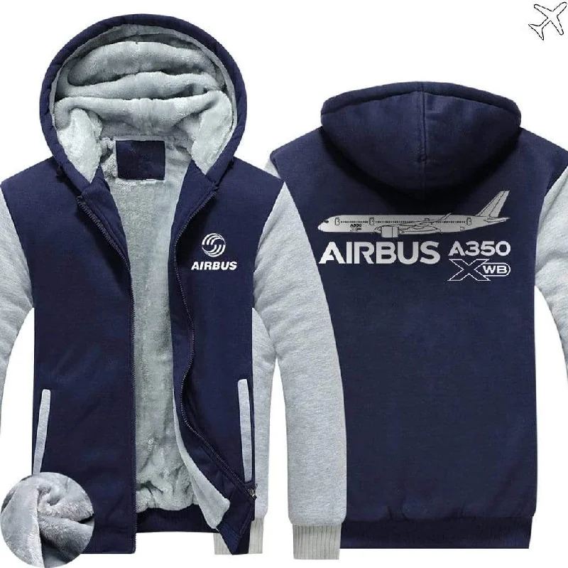 tribe vivid hoodies -AIRBUS A350 XBW ZIPPER SWEATERS