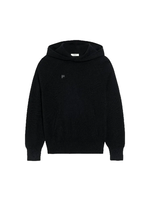 bay hoodies beach -Archive Mens Recycled Cashmere Hoodie—black