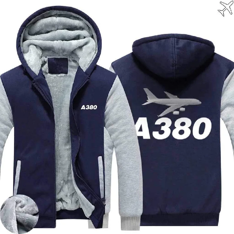 cheery vivid hoodies -AIRBUS A380 ZIPPER SWEATERS