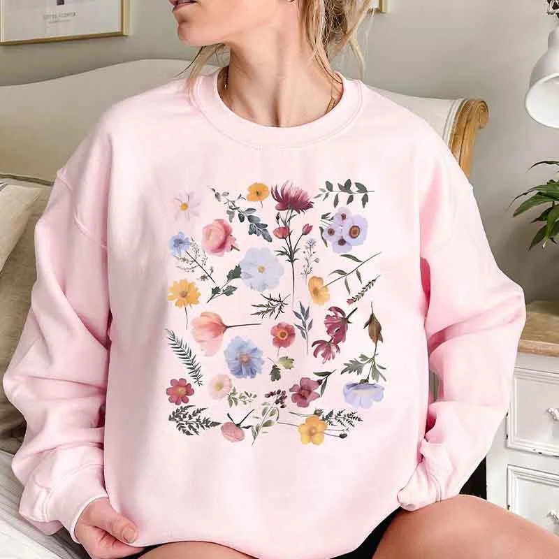 grind sweatshirts skating -Floral Nature Wildflower Lover Sweatshirt