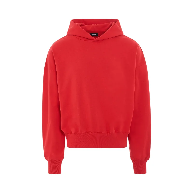 spark chill hoodies -Back Basic Logo Hoodie in Red