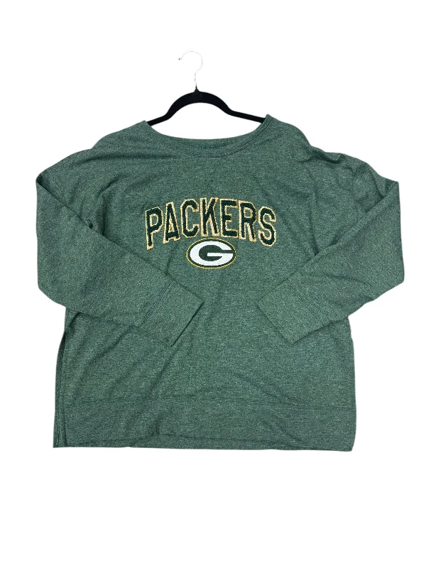 pack style sweatshirts -Sweatshirt Crewneck By Nfl In Green, Size: Xl