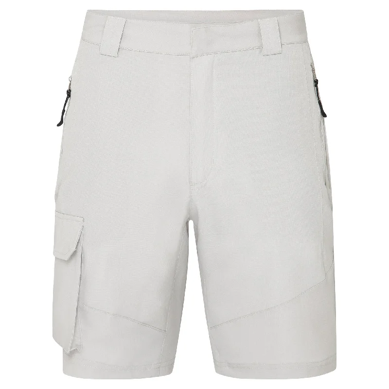 hem flowy shorts -Crew Short - Light Grey