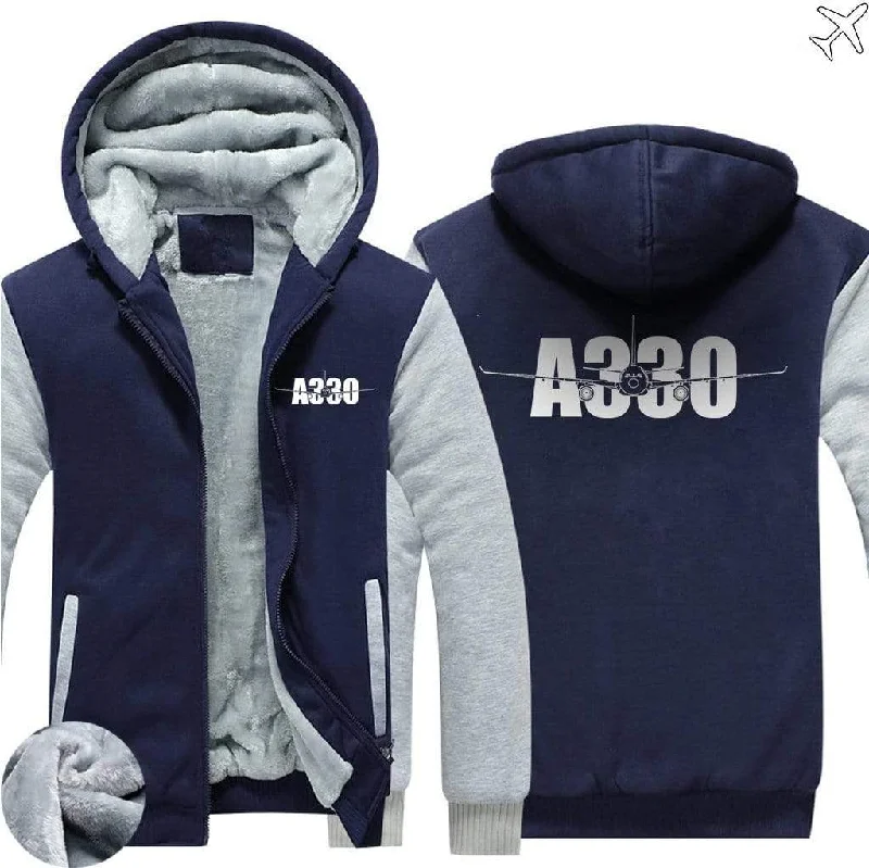 pet bold hoodies -AIRBUS A330 ZIPPER SWEATERS