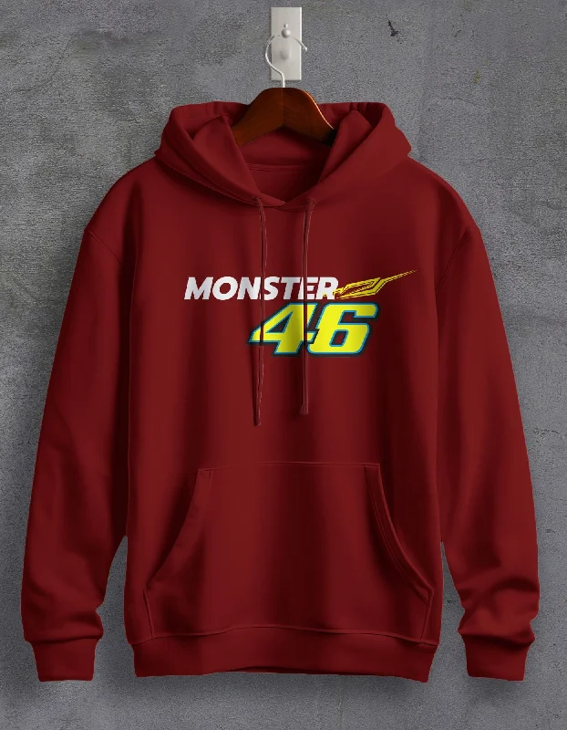 pet geometric hoodies -VR-46 Monster Printed Unisex Hoodie For Men/Women