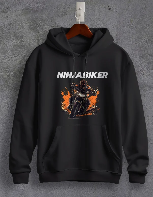 fade geometric hoodies -Ninja Biker Unisex Hoodie For Men/Women