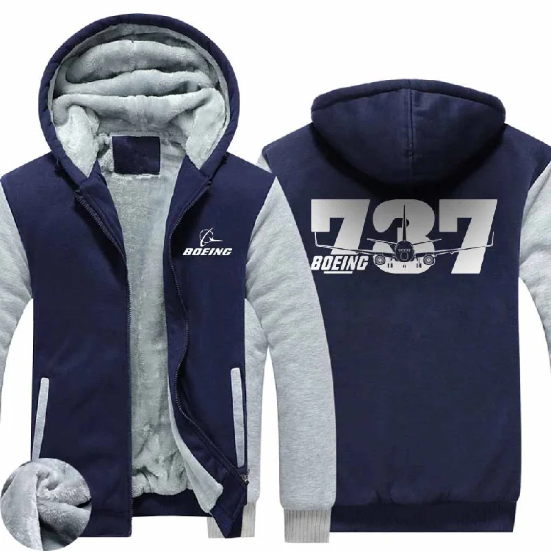 palm chic hoodies -BOEING B737 ZIPPER SWEATERS