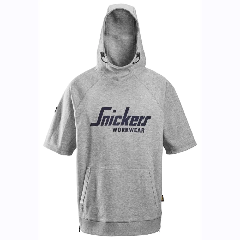 trail cool hoodies -Snickers 2850 Logo Short Sleeve Hoodie Sweatshirt