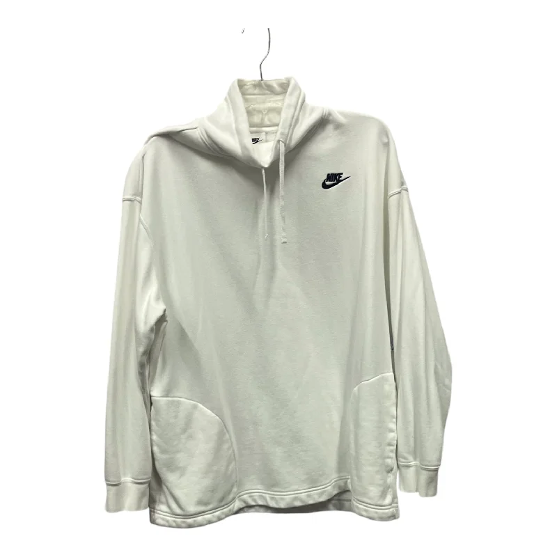 sporty sweatshirts teams -Sweatshirt Collar By Nike Apparel In White, Size:M