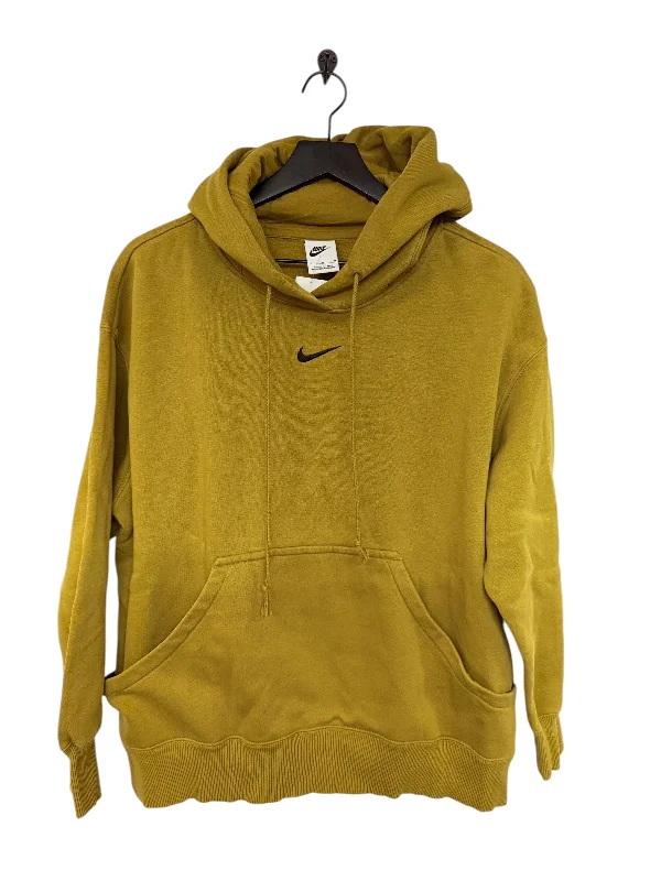 jolly vibe sweatshirts -Athletic Sweatshirt Hoodie By Nike Apparel In Chartreuse, Size: M