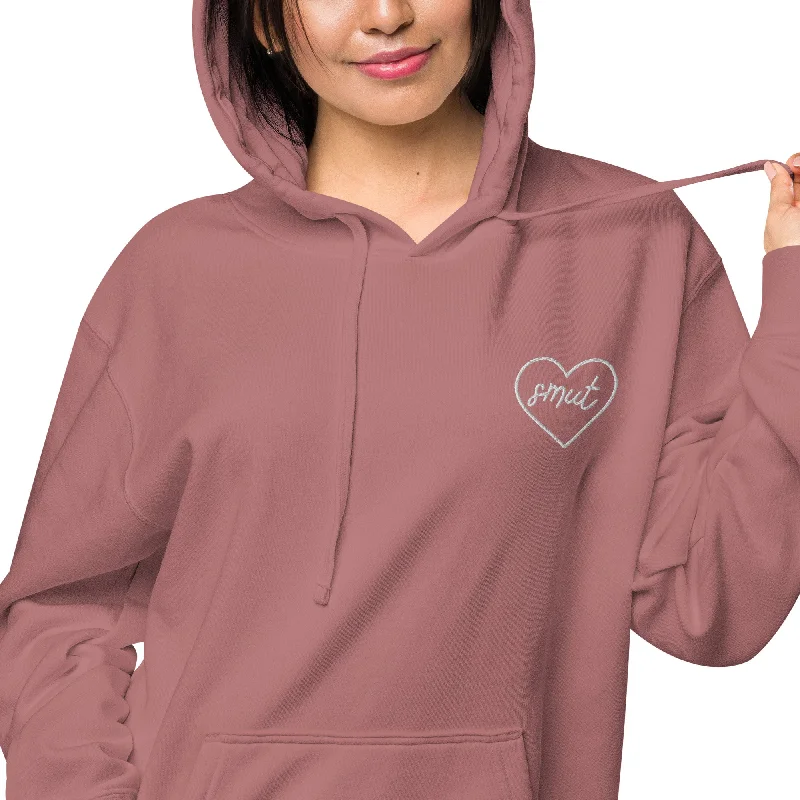 star chill hoodies -smut heart embroidered hoodie