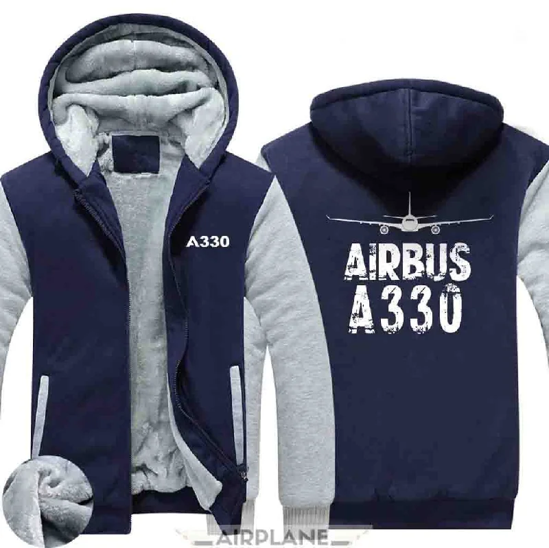 cheery cool hoodies -AIRBUS A330 ZIPPER SWEATERS