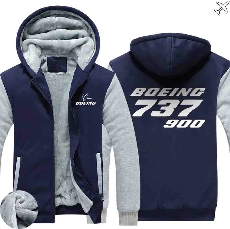 sleek rad hoodies -BOEING 737-900 ZIPPER SWEATERS