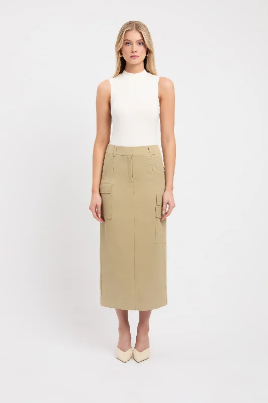 timeless polka dot skirts -Ariel Cargo Midi Skirt