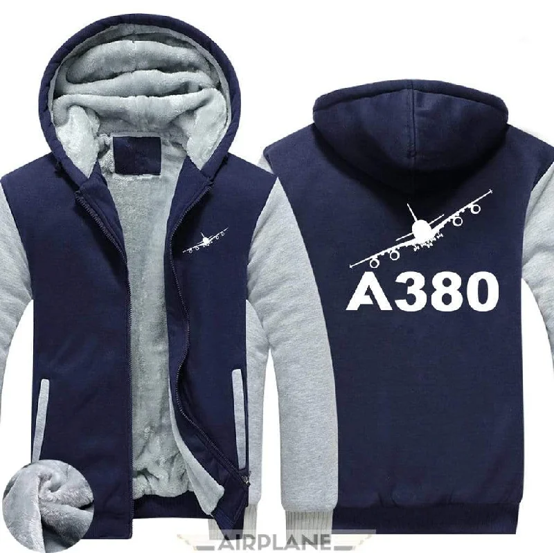 check hoodies women -AIRBUS A380 ZIPPER SWEATERS