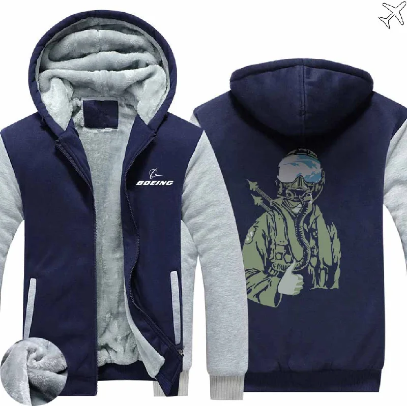 fade cool hoodies -BOEING AMES BROS F 15 ZIPPER SWEATERS