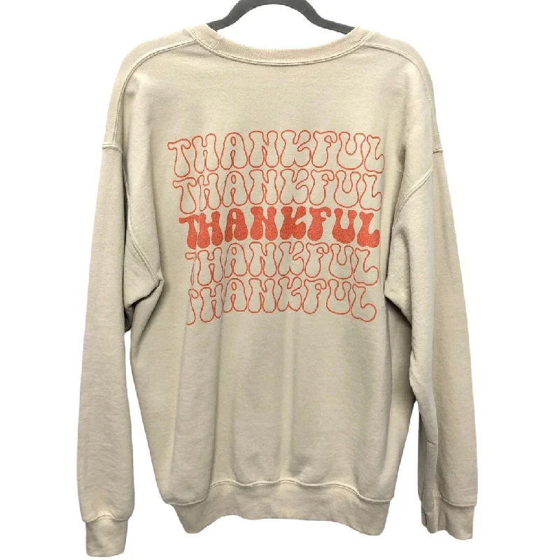 heal geometric sweatshirts -Sweatshirt Crewneck By Gildan In Beige, Size: L