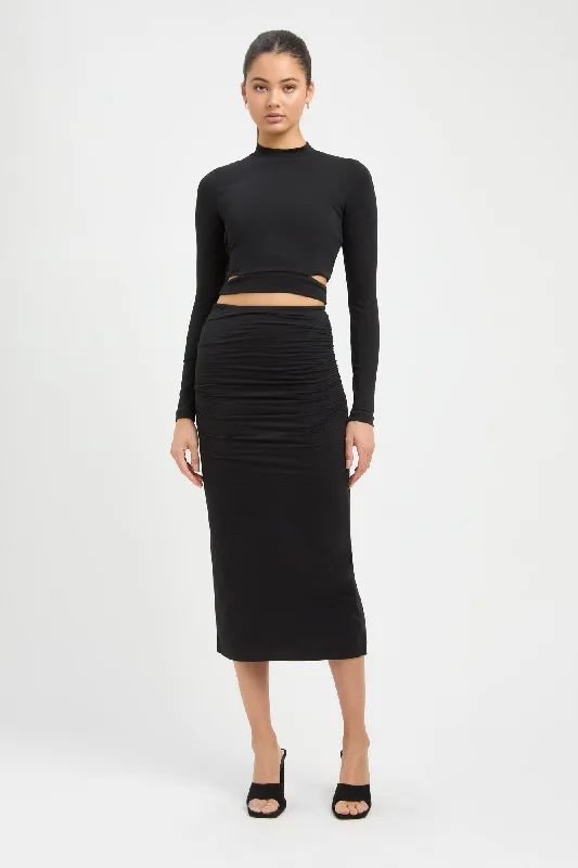 professional solid skirts -Robyn Midi Skirt