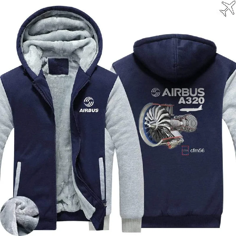 fade bold hoodies -AIRBUS A350 CFM 56 ZIPPER SWEATERS