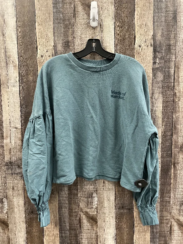 rare sweatshirts quirky -Sweatshirt Crewneck By Zara In Green, Size: M