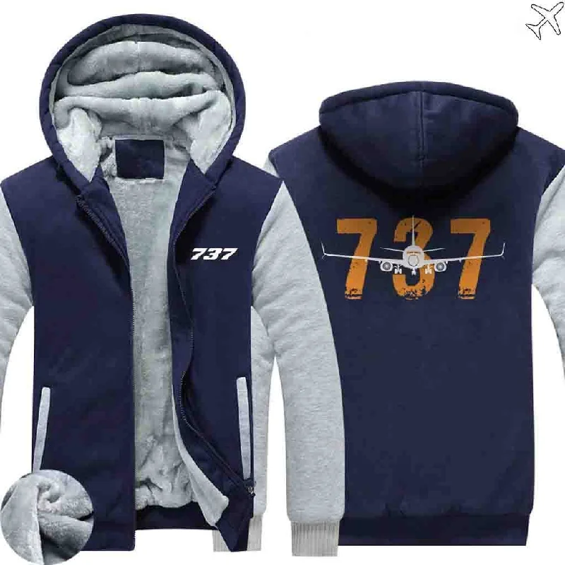 classic hoodies 70s style -BOEING 737 ZIPPER SWEATERS