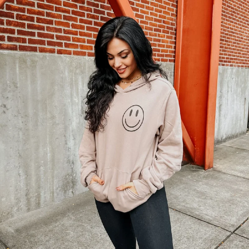 retro trend hoodies -Corner Smiley Hoodie