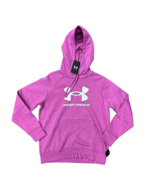 void geometric sweatshirts -Sweatshirt Hoodie By Under Armour In Purple, Size: M