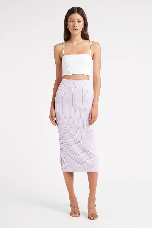 crisp cut skirts -Stirling Midi Skirt