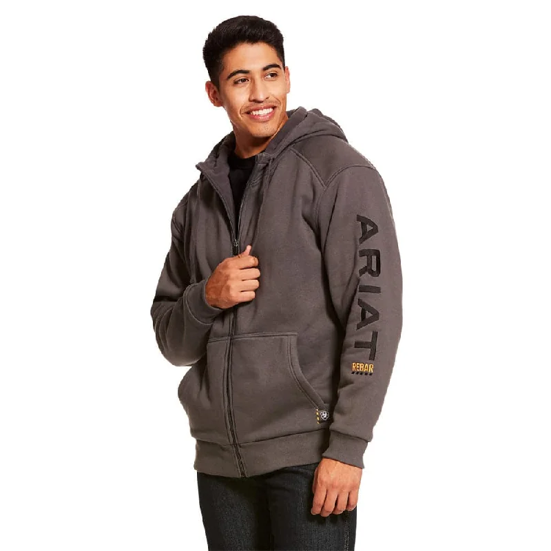 craft hoodies artsy -Ariat P17780 Rebar All-Weather Full Zip Work Hoodie Sweatshirt