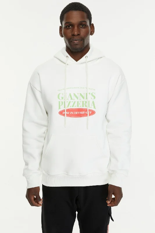 tribe abstract hoodies -Giannis Pizzeria / Oversized Pullover Hoodie