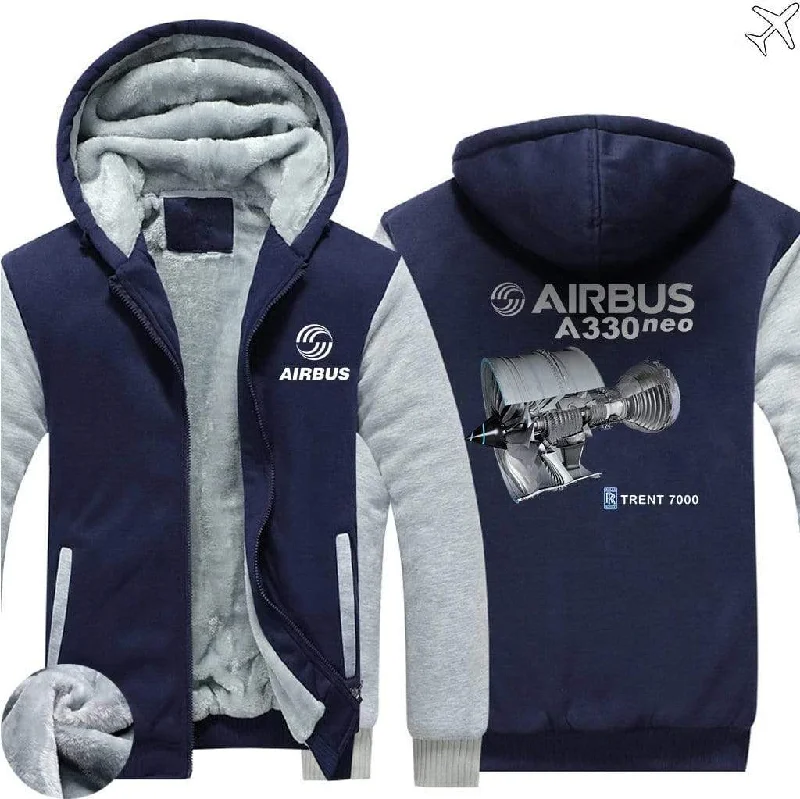 spark cool hoodies -AIRBUS A330 NEO ZIPPER SWEATERS